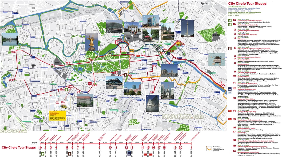 柏林跳上跳下巴士地图