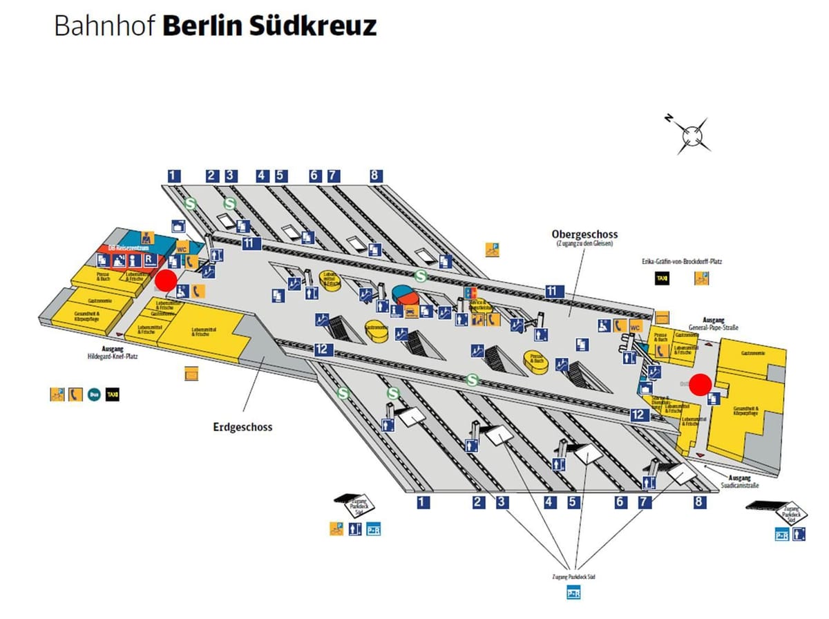 柏林地图südkreuz