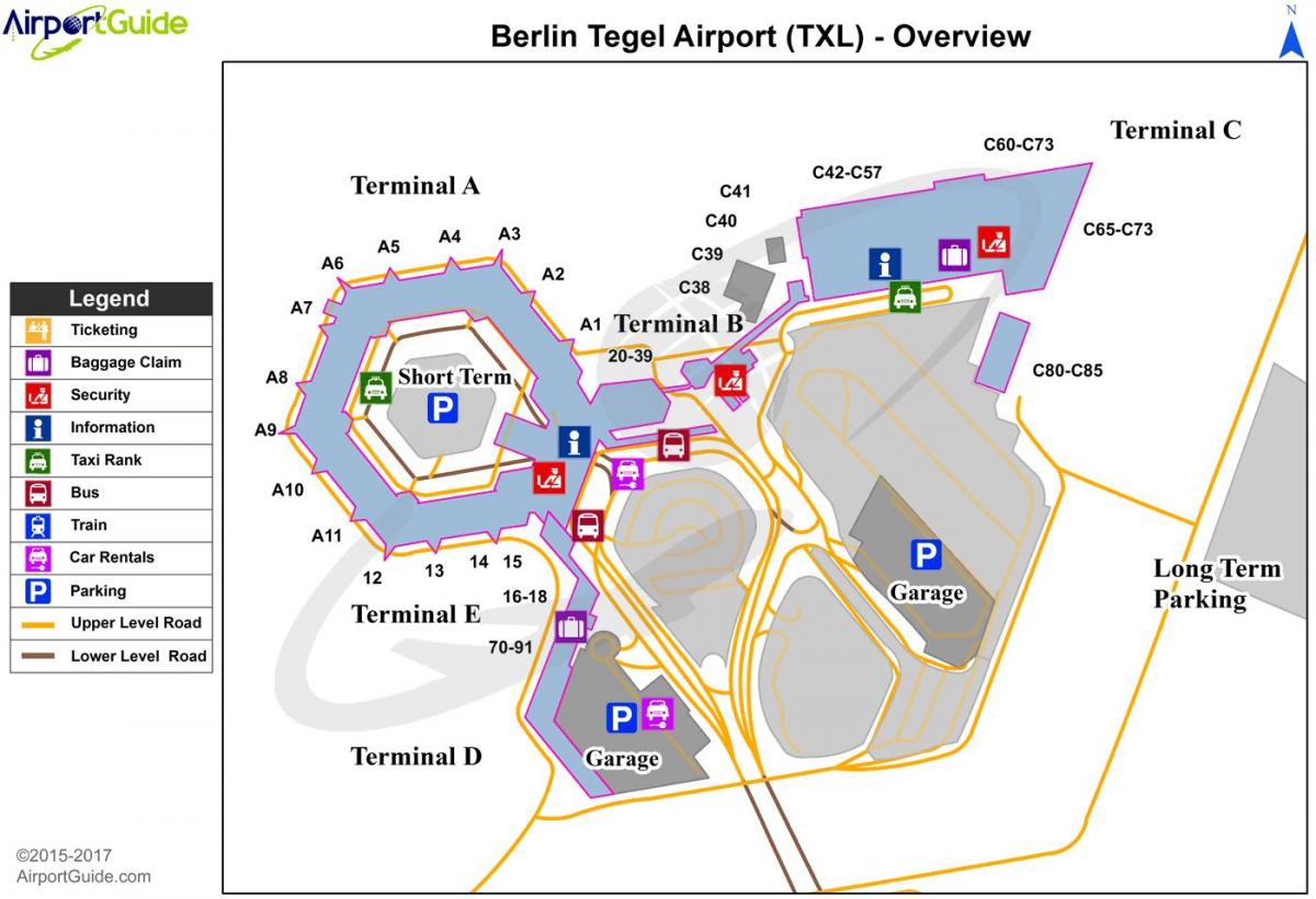arn柏林机场的地图