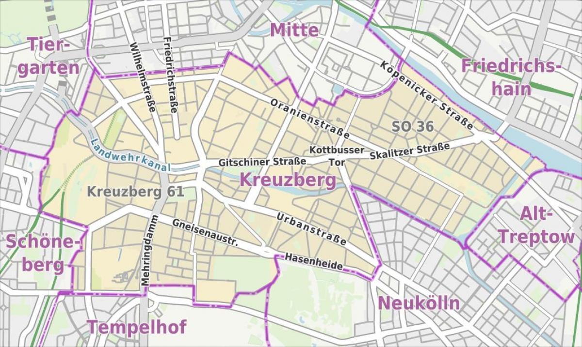 柏林克罗伊茨贝格地图