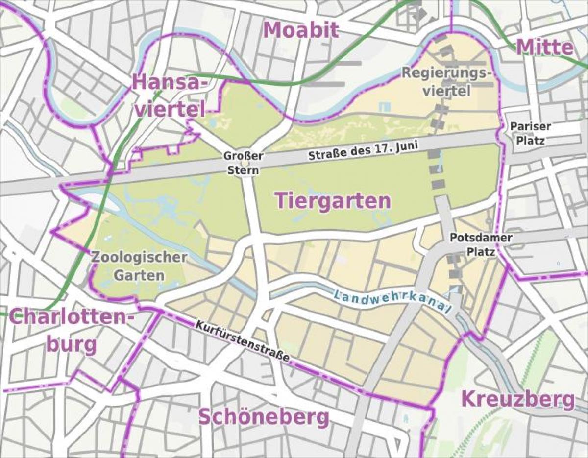 地图柏林tiergarten