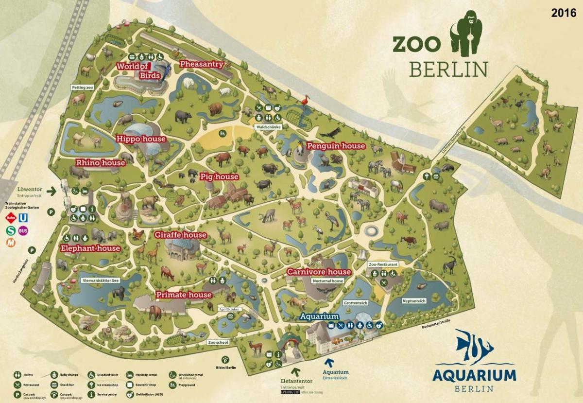 柏林地图的动物园