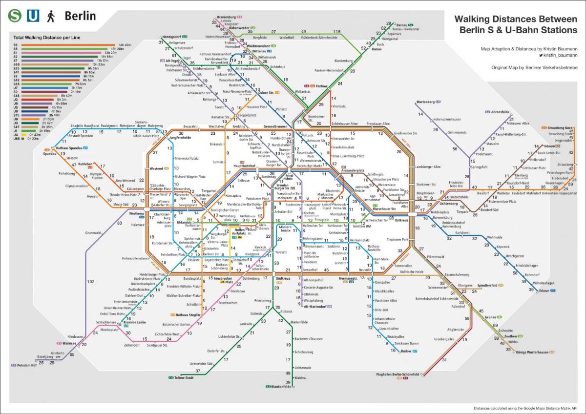 柏林市的火车的地图