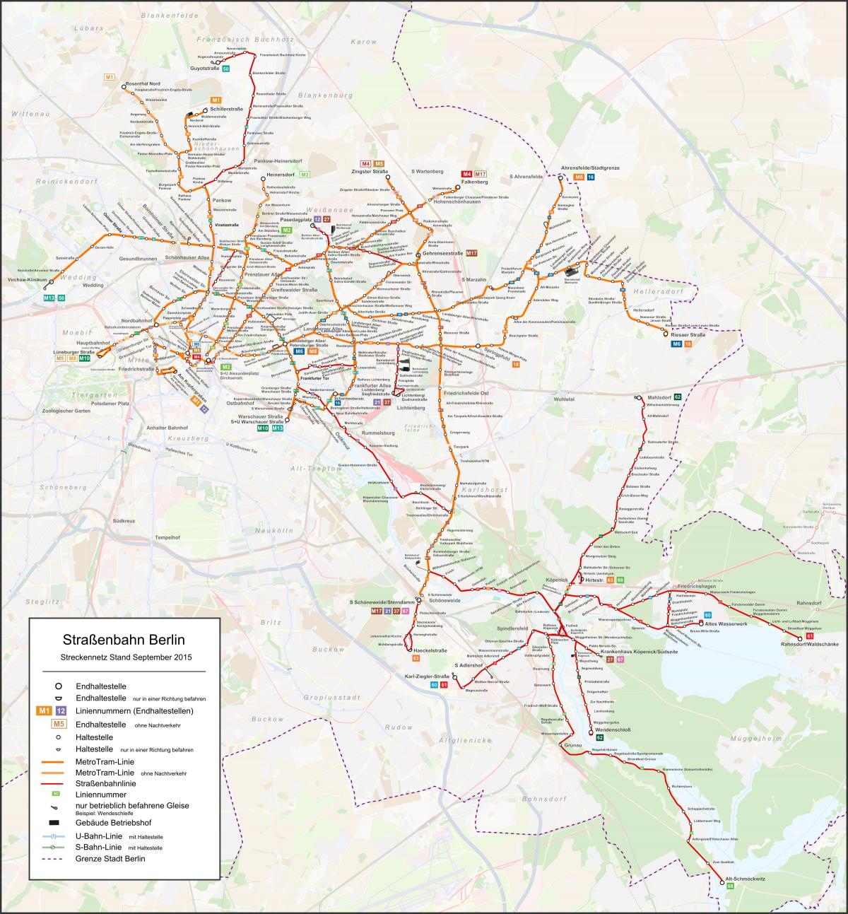 电车柏林地图