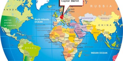 德国柏林世界地图