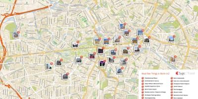 柏林市中心旅游地图