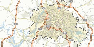 街道地图的德国柏林