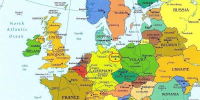 柏林地图地图的欧洲